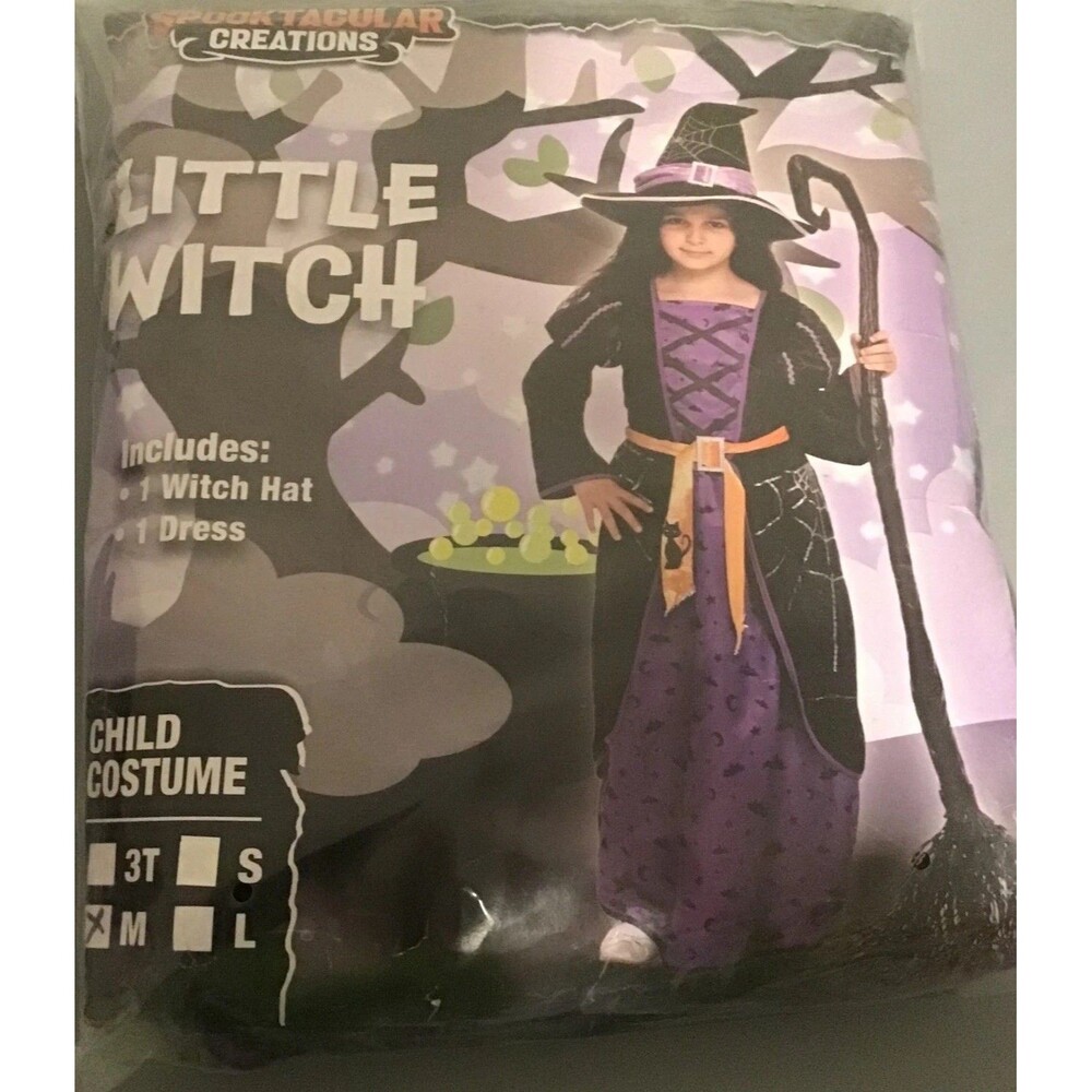 LITTLE WITCH Costume CHILD MEDIUM Halloween Spooktacular Creations NIP